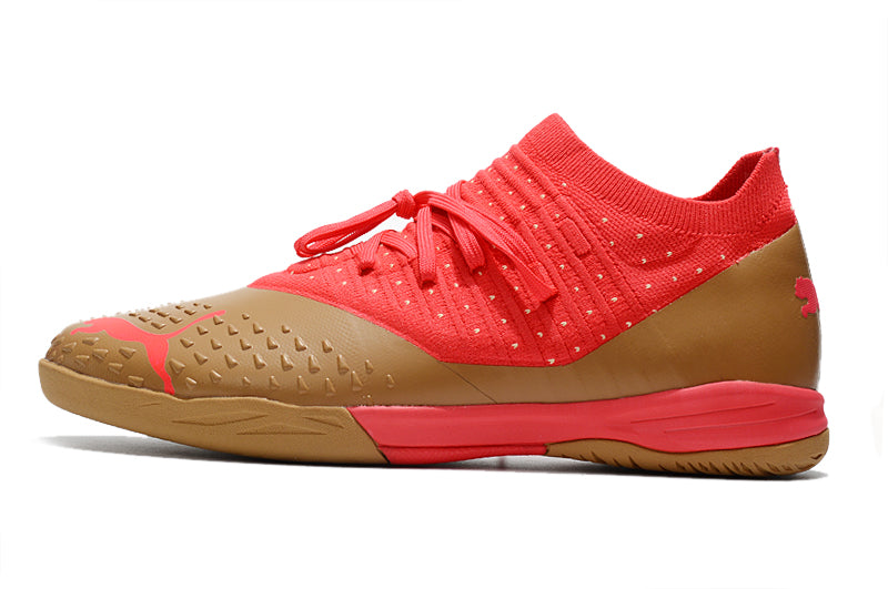 Chuteira Futsal Puma Future Z 1.3 IC Dourada e Laranja "Neymar Dream Chaser"
