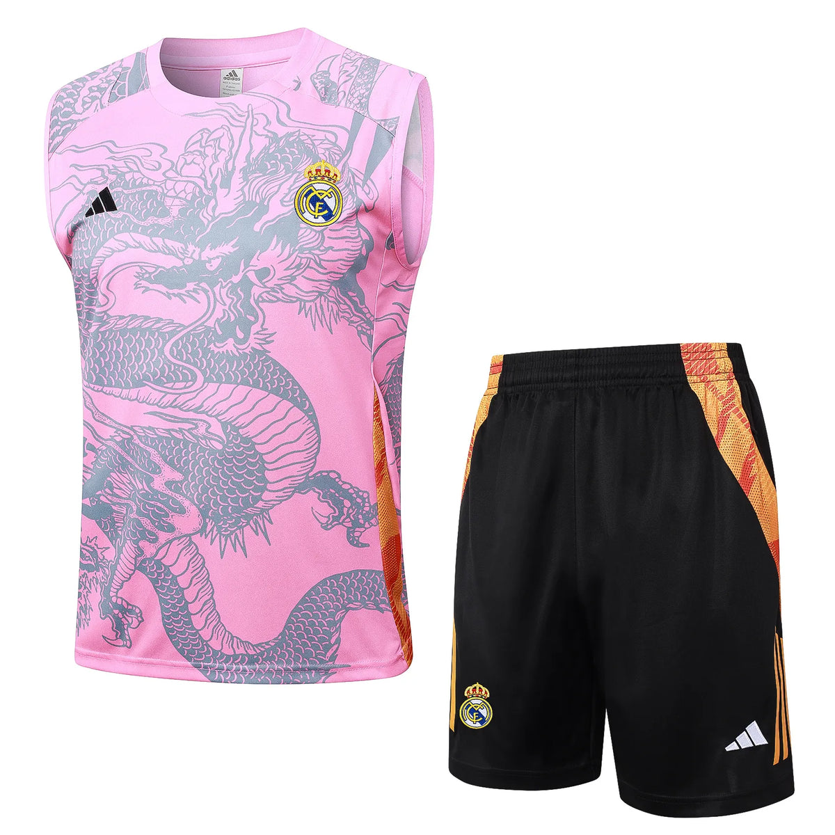 Conjunto Real Madrid Treino Regata 24/25 - Rosa Dragão