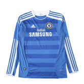 Camisa Chelsea I Manga Longa 2011/2012 Adidas - Azul - Retrô