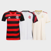 Combo 3 Camisas Flamengo Campeão 25/26 - Torcedor Feminino