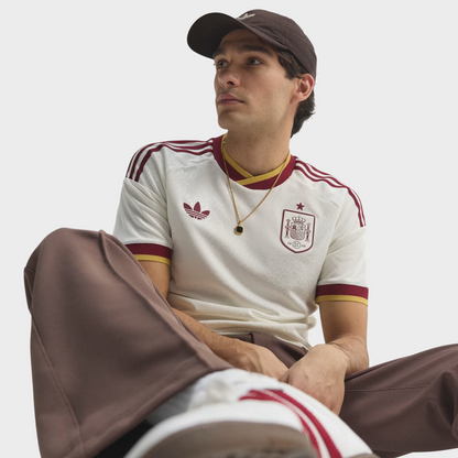 Camisa Espanha II 26/27 - Jogador Adidas Masculina - Off White