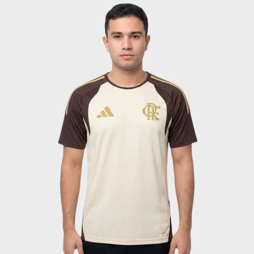 Camisa Flamengo Treino 26/27 - Torcedor Adidas Masculina - Bege