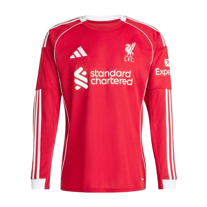 Camisa Liverpool I Manga Longa 25/26 - Torcedor Nike Masculina - Vermelha