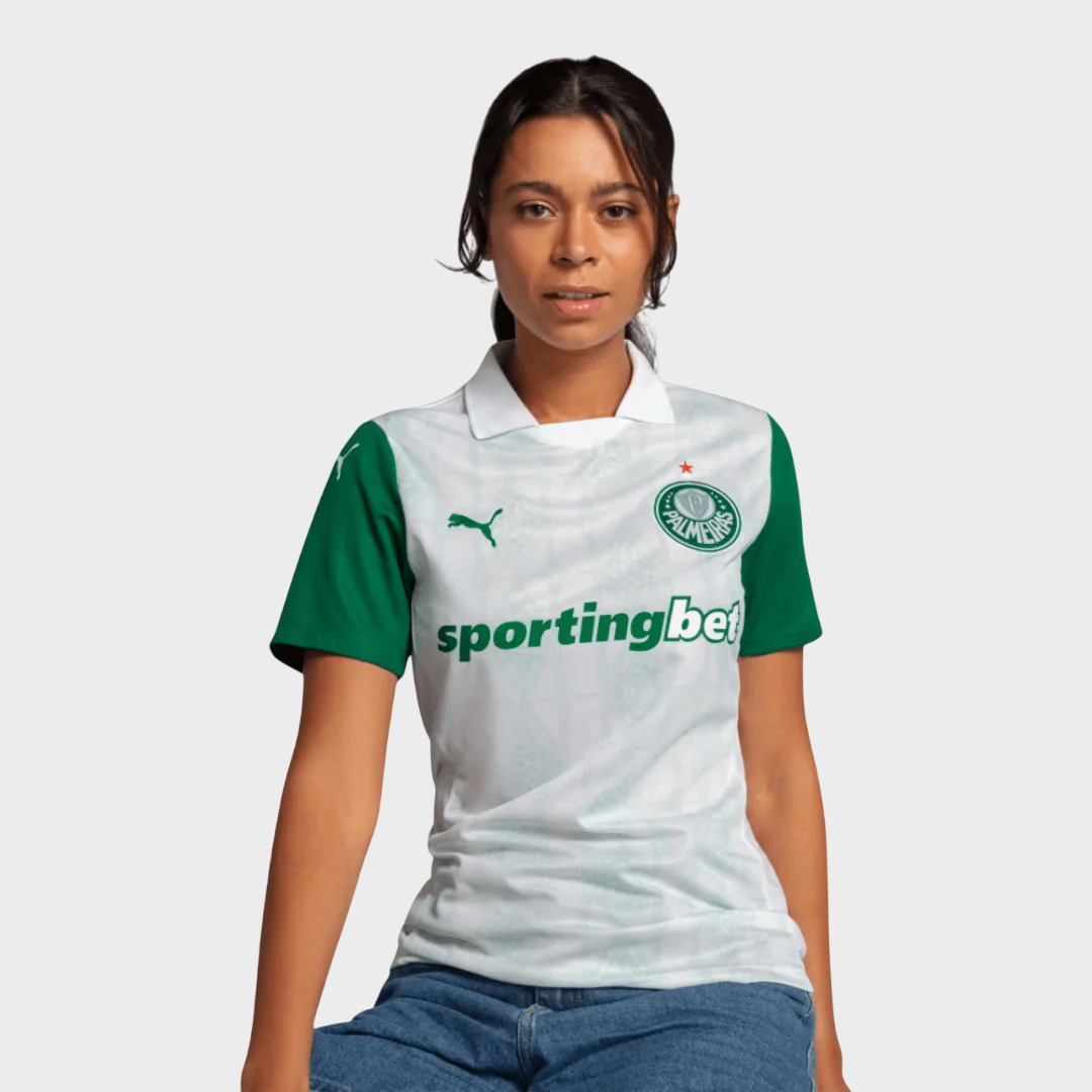 Camisa Palmeiras Feminina II 25/26 - Torcedor Puma - Branca