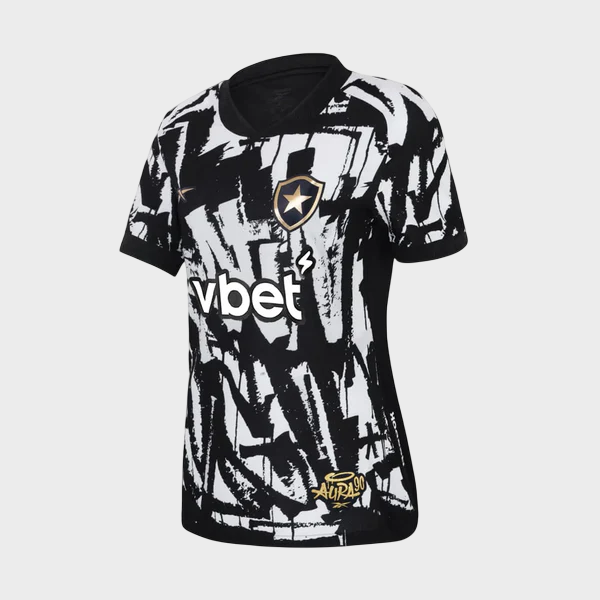 Camisa Botafogo Feminina IV 25/26 - Preta e Branca