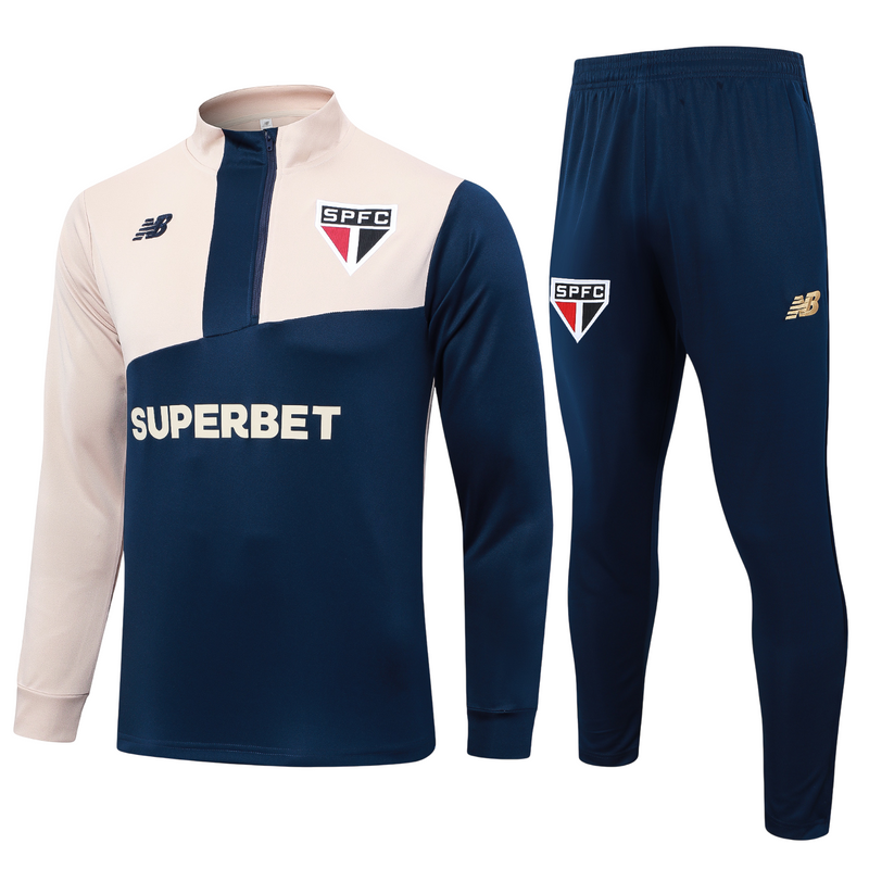 Conjunto Agasalho Comissão São Paulo 24/25 - Azul