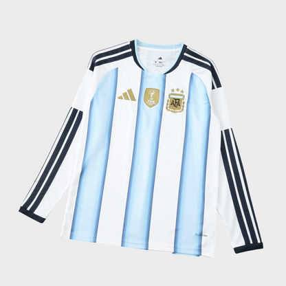 Camisa Argentina I Manga Longa 26/27 - Torcedor Adidas Masculina + Patch Campeão do Mundo