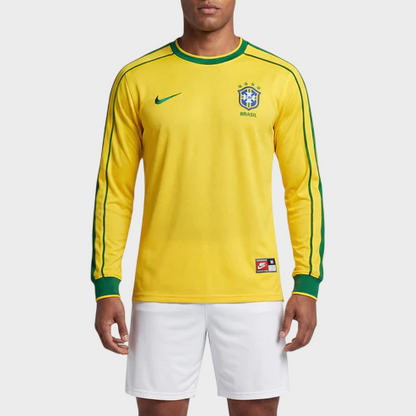 Camisa Seleção Brasileira I Manga Longa 1998 - Nike - Retrô - Amarela