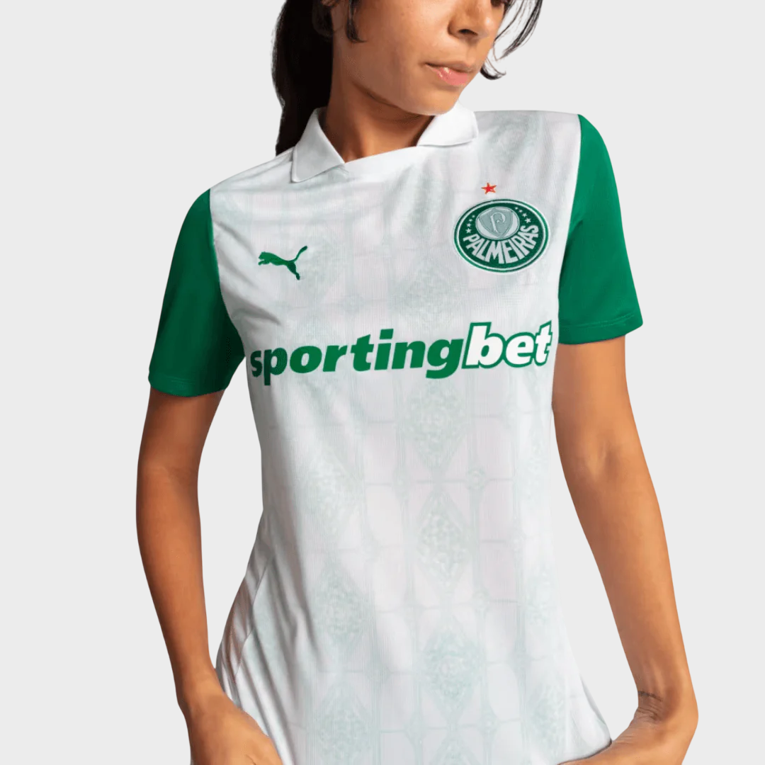 Camisa Palmeiras Feminina II 25/26 - Torcedor Puma - Branca