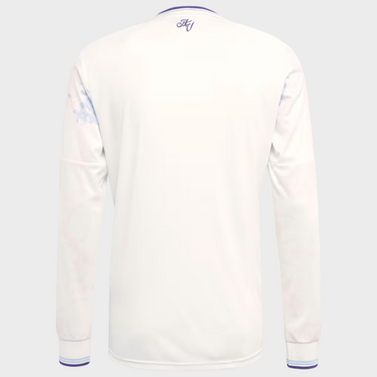 Camisa Aston Villa III Manga Longa 25/26 Adidas Torcedor Masculina - Branca