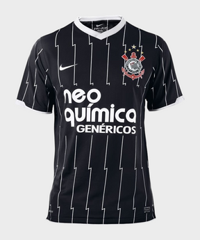 Camisa Corinthians II 2011 Retrô - Preta e Branca