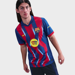 Camisa Barcelona IV 25/26 - Torcedor Nike Masculina - Azul e Grená
