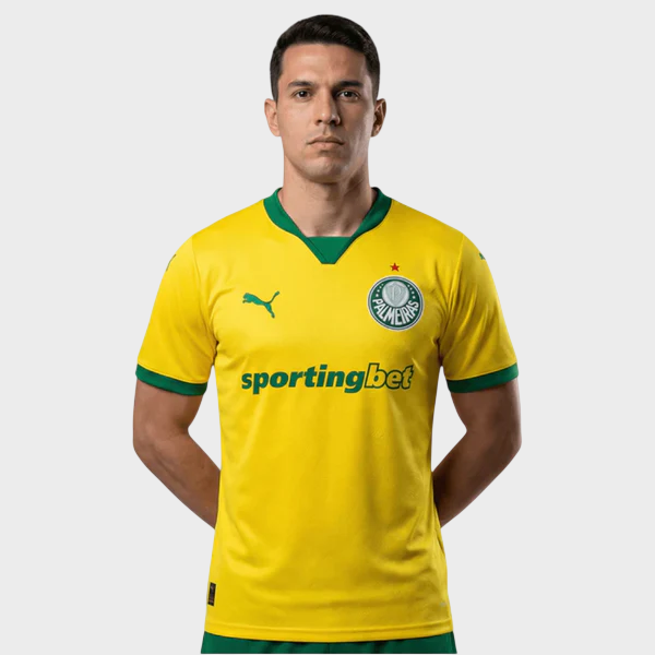 Camisa Palmeiras III 25/26 - Torcedor Puma Masculina - Amarela