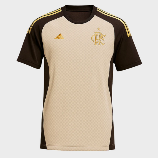 Camisa Flamengo Treino 26/27 - Torcedor Adidas Masculina - Bege