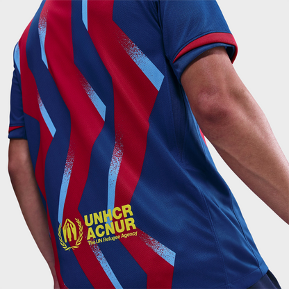 Camisa Barcelona IV 25/26 - Torcedor Nike Masculina - Azul e Grená