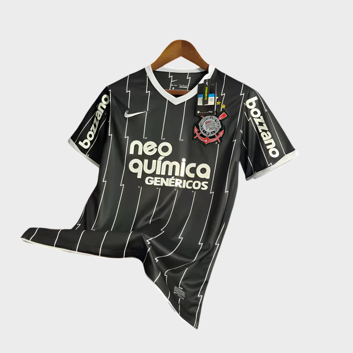 Camisa Corinthians II 2011 Retrô - Preta e Branca