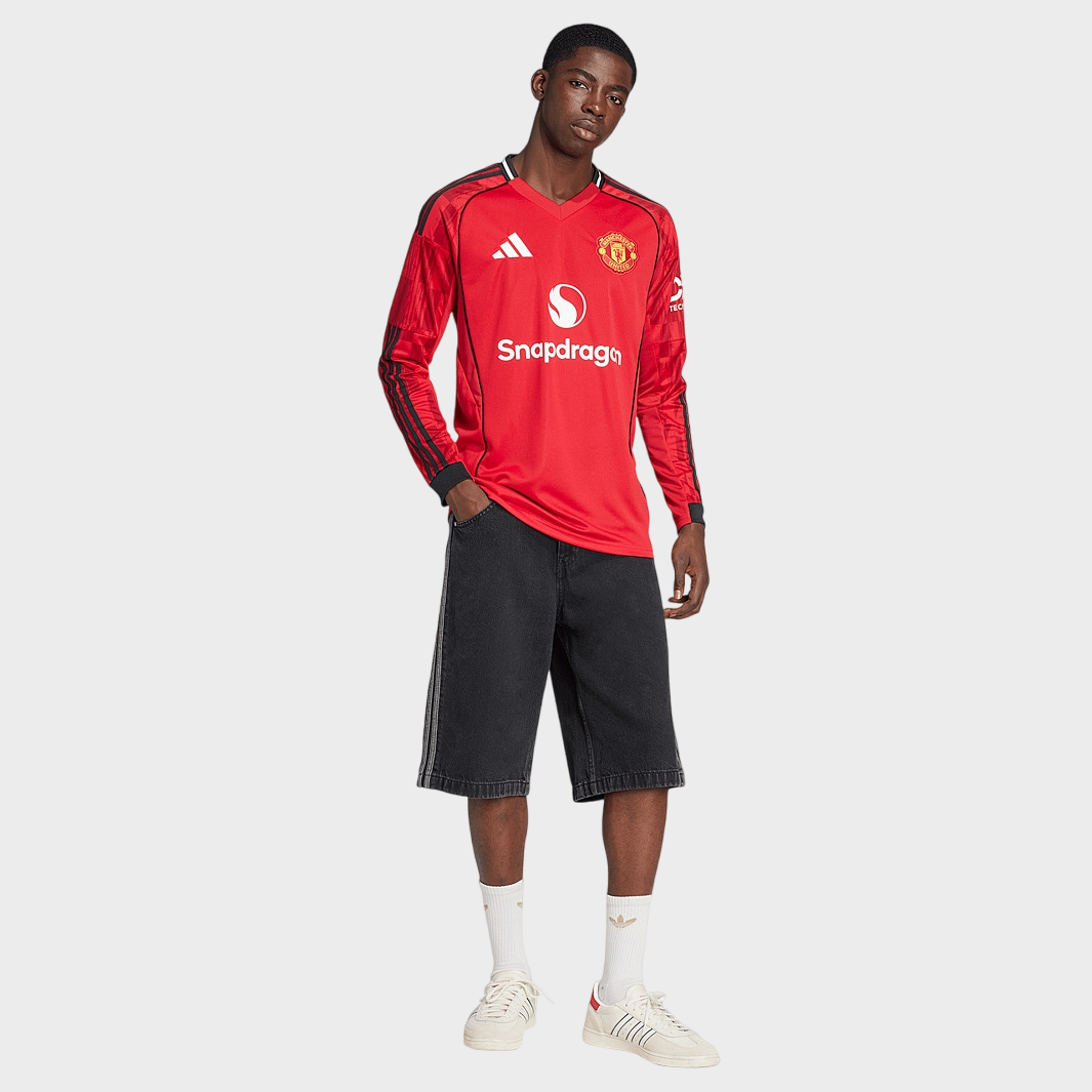 Camisa Manchester United I Manga Longa 25/26 - Torcedor Adidas Masculina - Vermelha