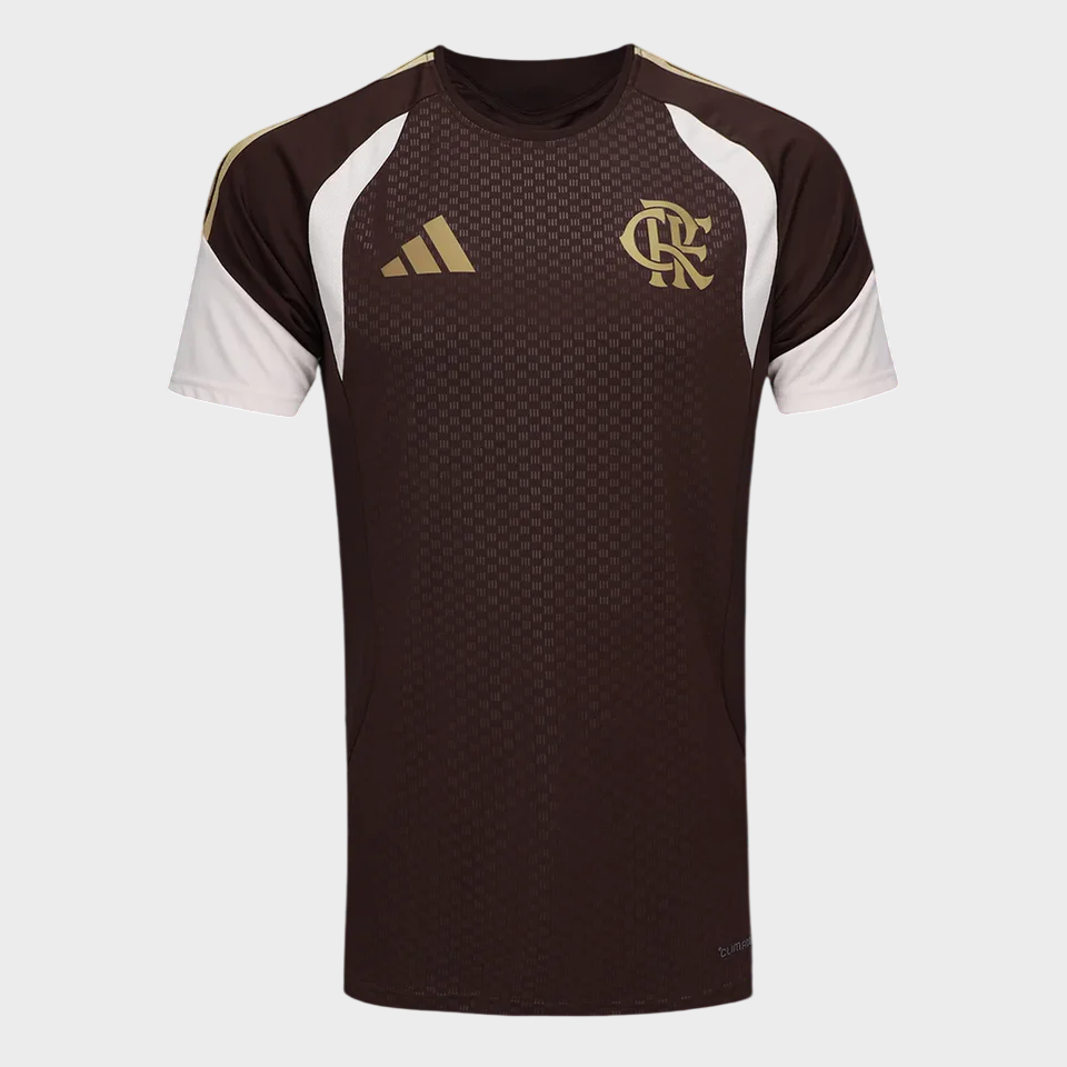 Camisa Flamengo Treino 26/27 - Torcedor Adidas Masculina - Marrom
