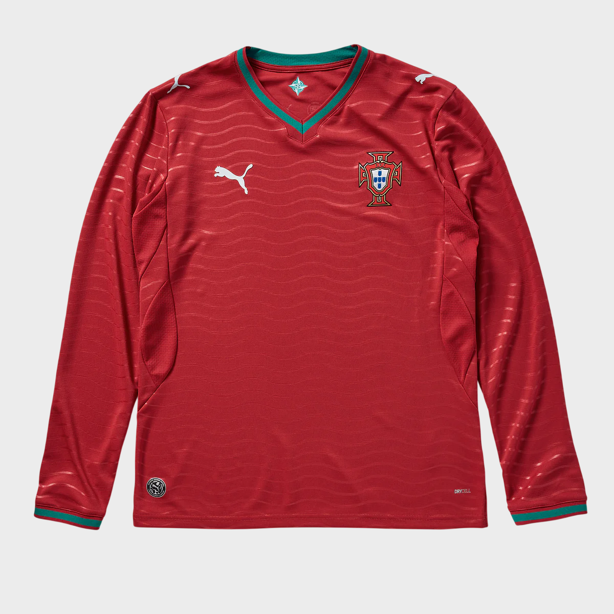 Camisa Portugal I Manga Longa 26/27 - Torcedor Puma Masculina - Vermelha