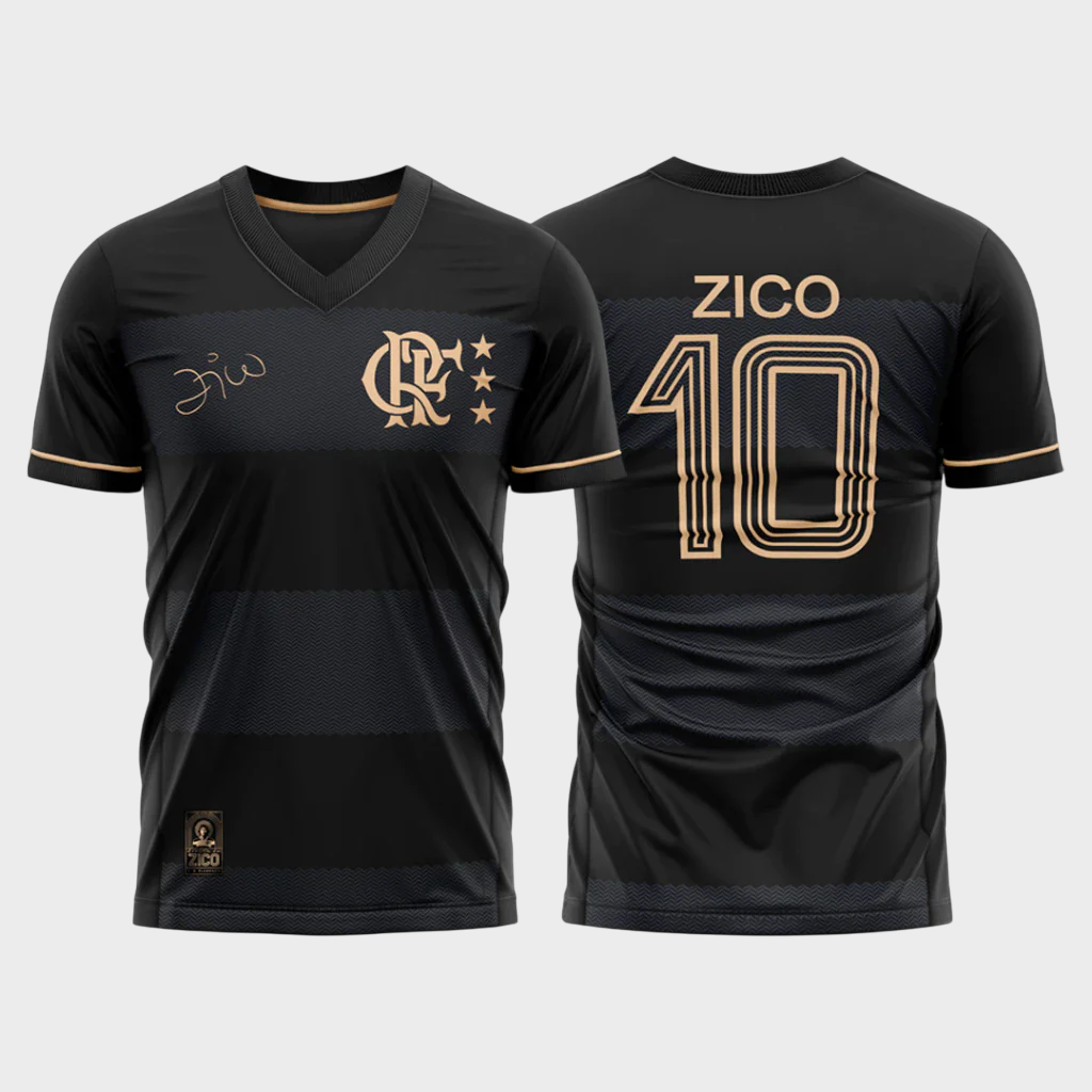 Camisa Flamengo Edição Especial Zico 25/26 Adidas Masculina - Preto