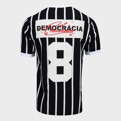Camisa Corinthians Retrô Democracia Masculina - Preta