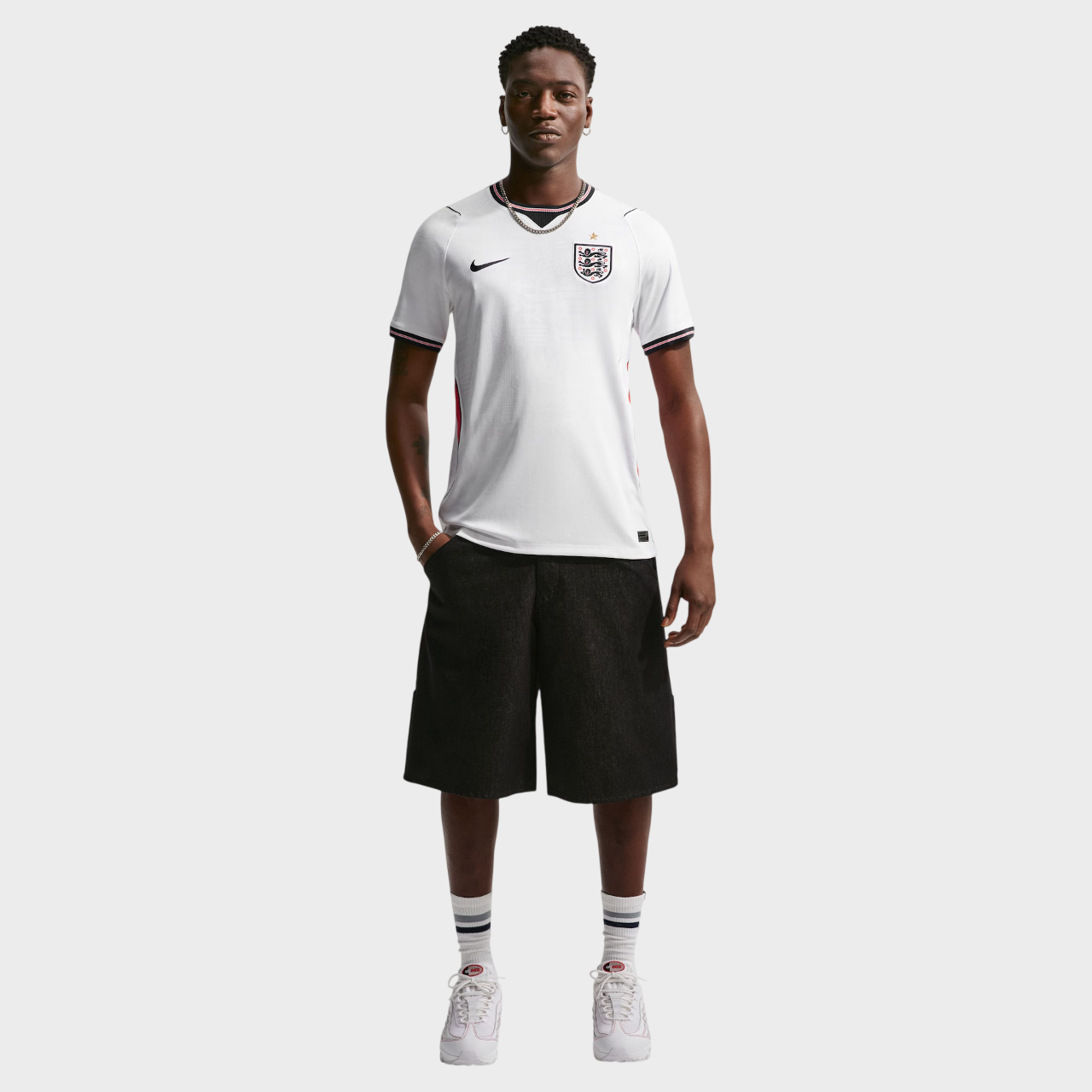 Camisa Inglaterra I 26/27 - Torcedor Masculina - Branca