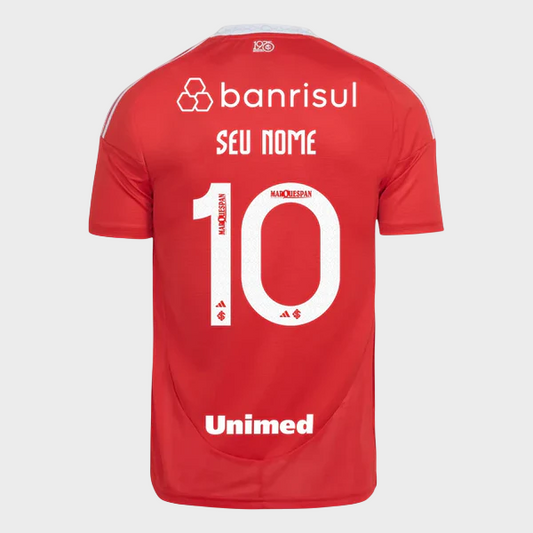 Camisa Internacional I 25/26 - Vermelha + Patrocínios