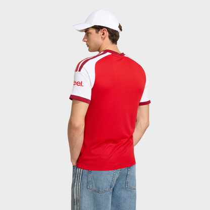Camisa Arsenal I 26/27 Torcedor masculina - Branca e Vermelha