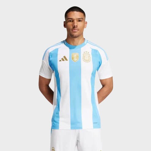 Camisa Argentina I 24/25 Torcedor Adidas Masculina + Patch Campeão do Mundo