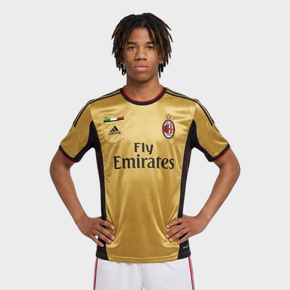 Camisa Milan III 2013/2014 Torcedor - Dourada - Retrô
