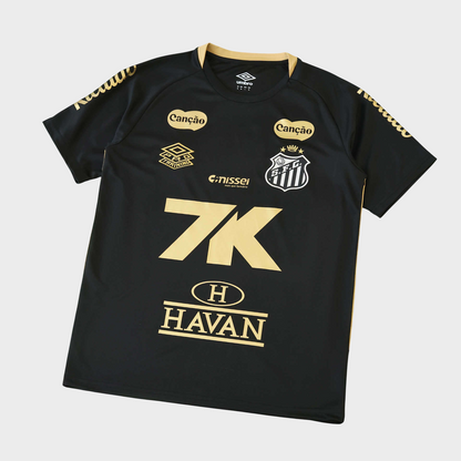 Camisa Santos Treino Jogador 25/26 - Preta + Patrocínios