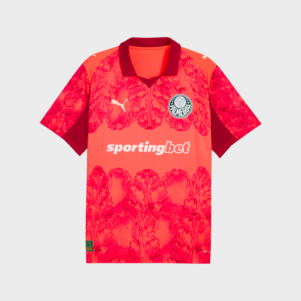 Camisa Palmeiras KIDSUPER 25/26 - Torcedor Puma Masculina - Vermelha
