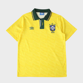 Camisa Seleção Brasileira I 1991/1993 - Retrô - Amarela