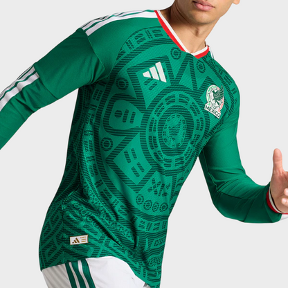 Camisa México I Manga Longa 26/27 - Torcedor Masculina - Verde