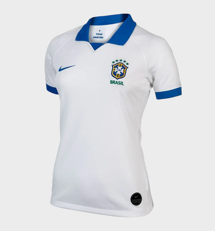Camisa Seleção Brasileira Feminina III 19/20 Nike - Retrô - Branco e Azul