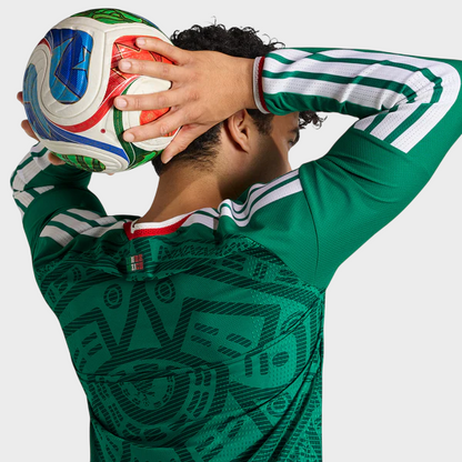 Camisa México I Manga Longa 26/27 - Torcedor Masculina - Verde