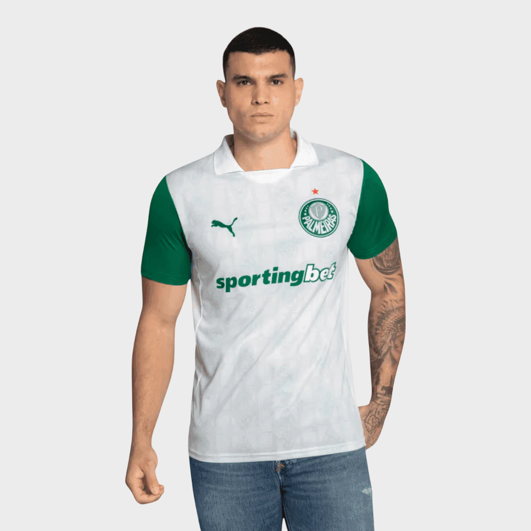 Camisa Palmeiras II 25/26 - Torcedor Puma Masculina - Branca