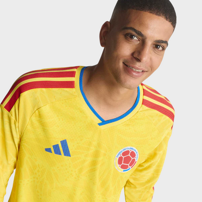 Camisa Colômbia I Manga Longa 26/27 - Torcedor Adidas Masculina - Amarela