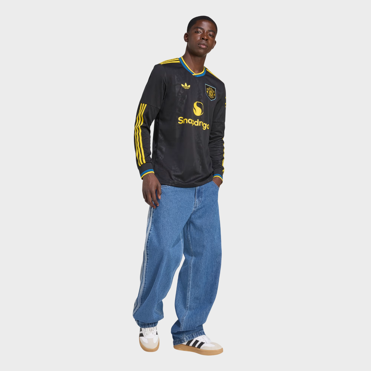 Camisa Manchester United III Manga Longa 25/26 - Torcedor Adidas Masculina - Preta