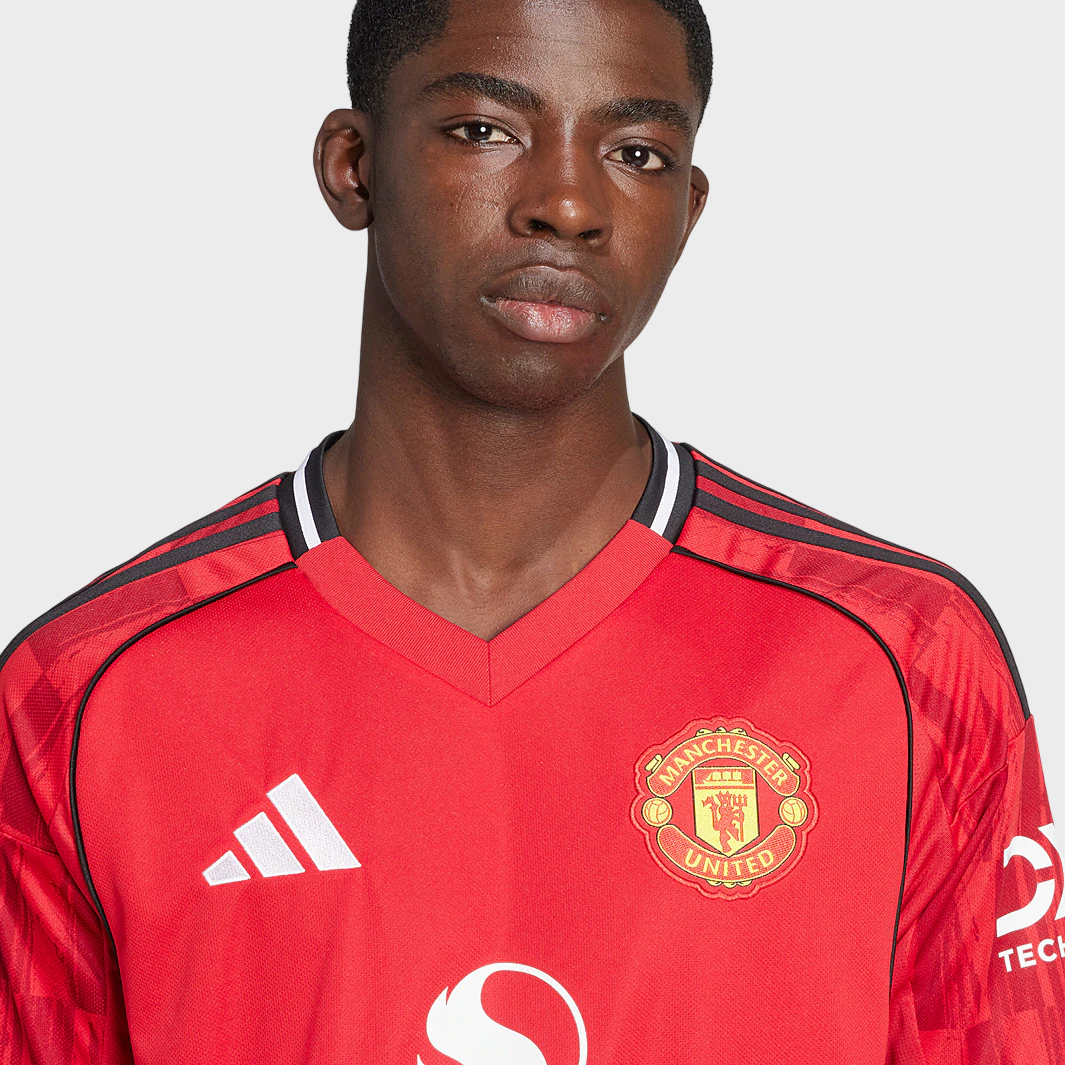 Camisa Manchester United I Manga Longa 25/26 - Torcedor Adidas Masculina - Vermelha