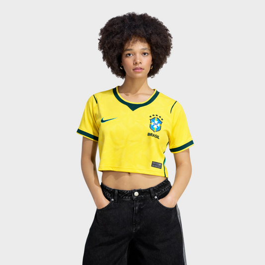 Cropped Seleção Brasileira Feminina I 26/27 - Torcedor - Amarela