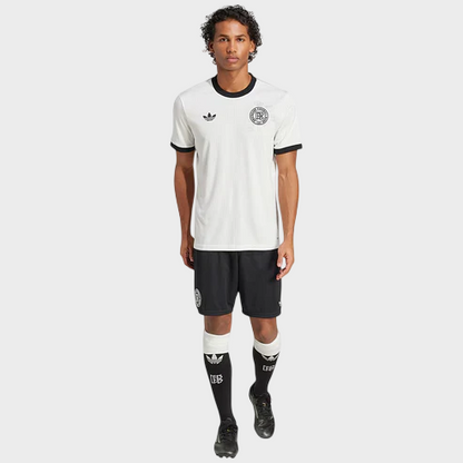 Camisa Alemanha '125th Anniversary' 2025 Torcedor Adidas Masculina - Branca