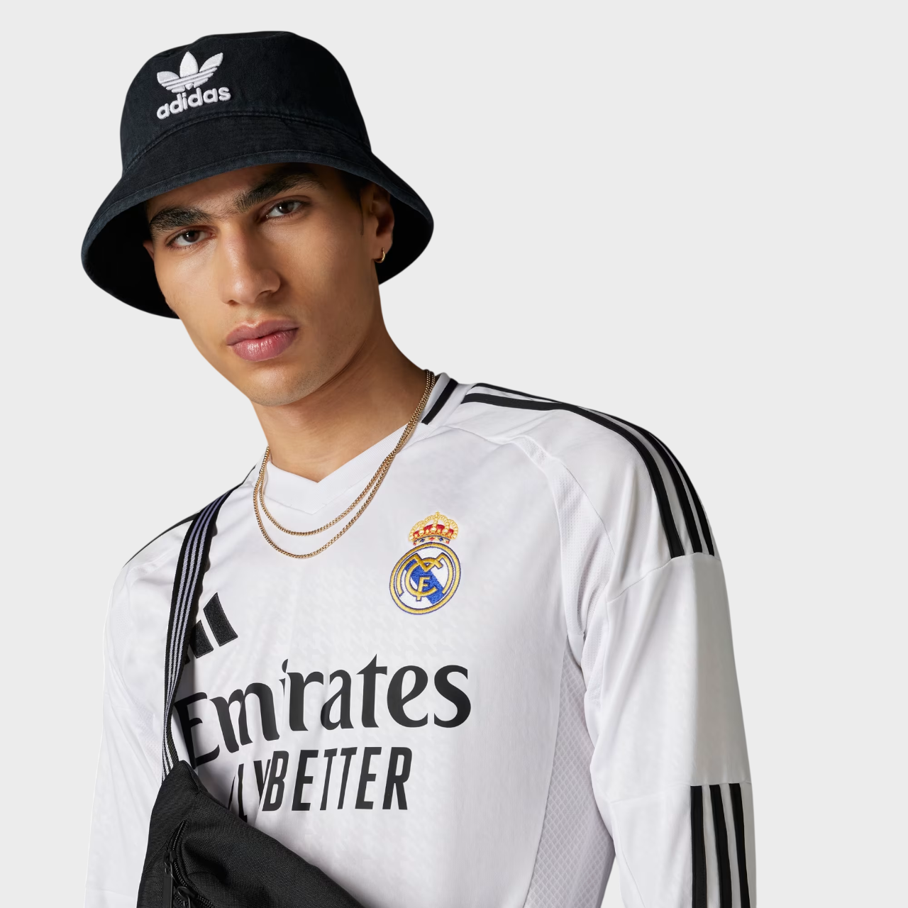 Camisa Real Madrid I Manga Longa 24/25 Torcedor Adidas - Branca