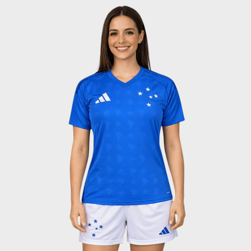 Camisa Cruzeiro Feminina I 26/27 - Azul