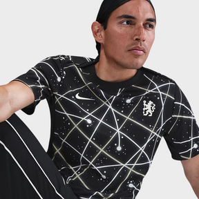 Camisa Chelsea Pré-Jogo 25/26 Nike Torcedor Masculina - Preta