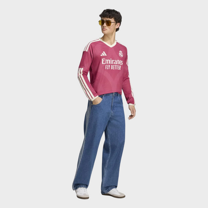 Camisa Real Madrid III Manga Longa 26/27 Torcedor - Rosa