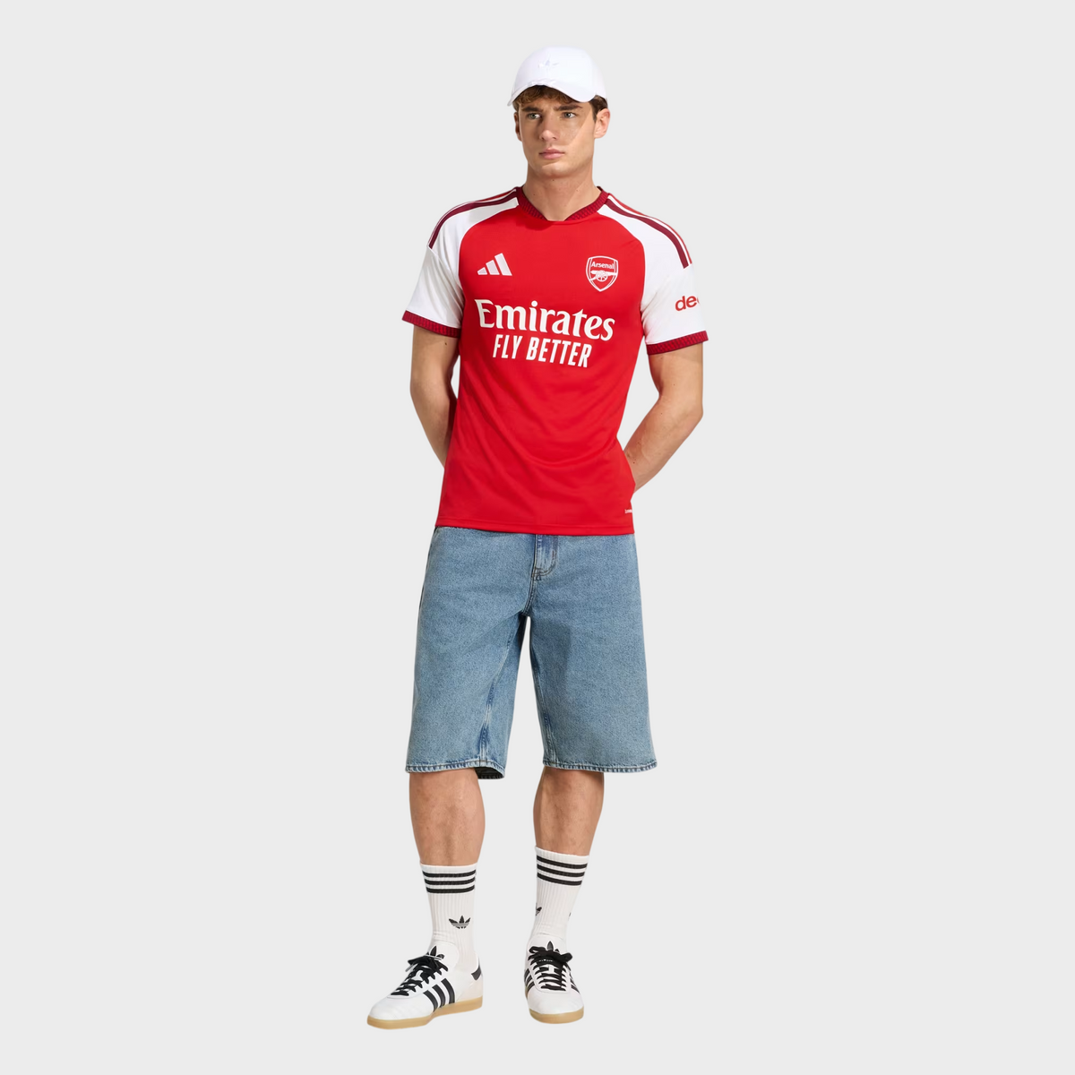 Camisa Arsenal I 26/27 Torcedor masculina - Branca e Vermelha