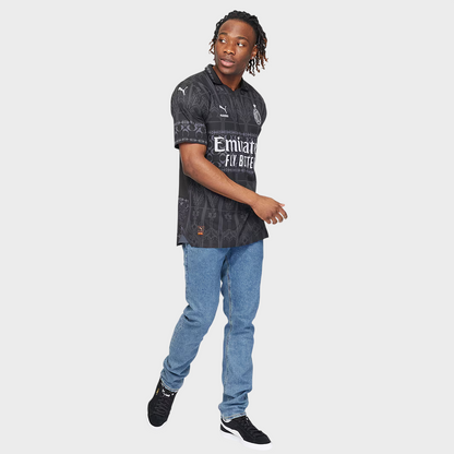 Camisa AC Milan Pleasures 23/24 - Torcedor Puma - All Black