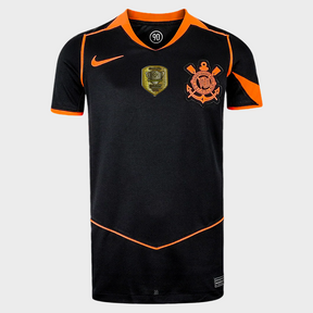 Camisa Corinthians III 25/26 - Torcedor - Preta e Laranja
