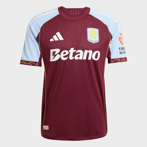 Camisa Aston Villa I 25/26 Adidas Torcedor Masculina - Vinho e Azul